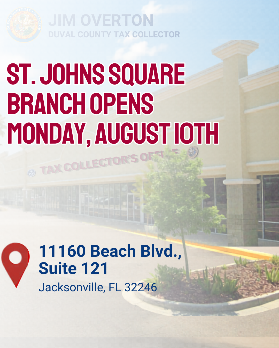 St Johns Square Branch Opens Monday August 10th