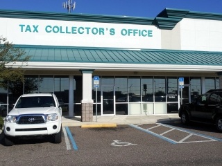 An image of the front of the Kernan Tax Collector office.